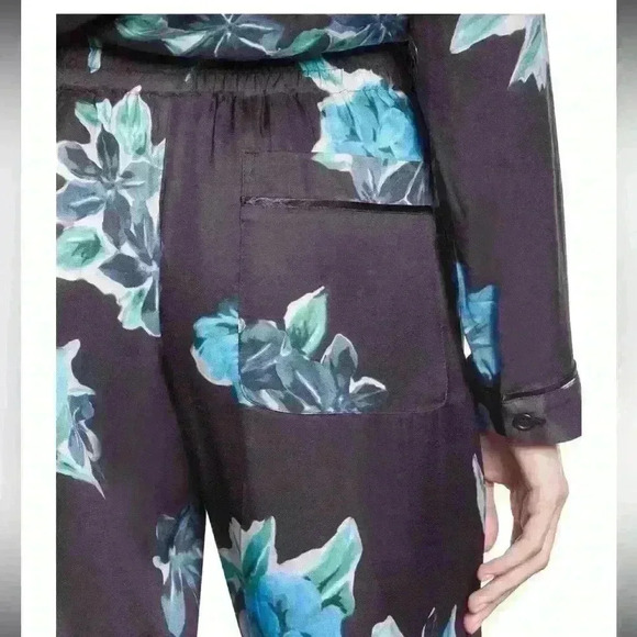 The Kooples 90’s Flower Pants. Blue/black formal. Size 1/small. - Picture 4 of 12